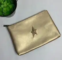 Thierry Mugler Gold Star Makeup Accessory Zippered Case Pouch 9-3/4” x 7” NWOT