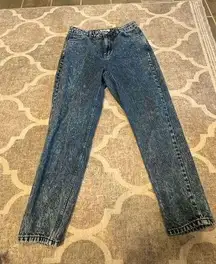 Topshop acid wash mom denim jeans size 30