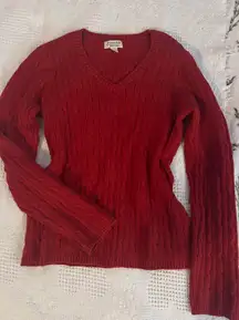 Red Fitted Sweater 