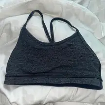 Lululemon power V grey sports bra size 2