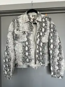 Snakeskin Denim Jacket