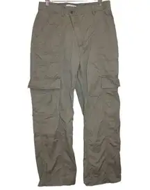 Abercrombie & Fitch Womens  Green Khaki Cotton Cargo Pants Utility Pants Size 30