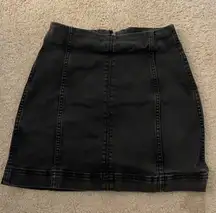 Black Jean Skirt