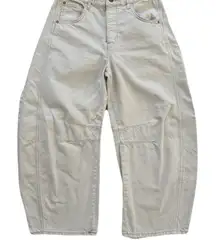 Women's We The Free Free People Off-White Denim Barrel Jeans Size 30
