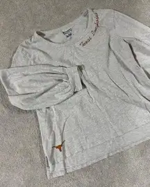 Champion Texas Longhorns Long Sleeve Pull Over Shirt Women's Size Lg‎ Gray EUC