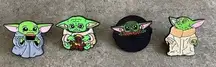 Star Wars  Mandalorian Baby Yoda Grogu Lapel Pin Set of 4 Pins