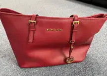 Michael Kors Red Wine Tote Bag Purse