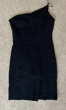 Better Be Black One Shoulder Bodycon Mini Dress Size S