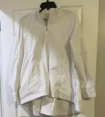Athleta white Long Sleeve Zip-Up windbreaker