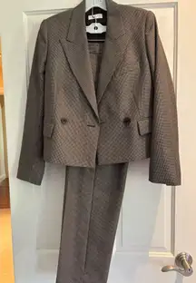 Dries Van Noten Gray and Brown Pantsuit Classic Elegance size 36