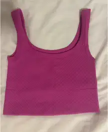NIKIBIKI Cropped Ribbed Pink Tank
