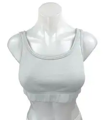 Aritzia TNA Light Blue Sleeveless Workout Yoga Athletic Sports Bra Crop Top Sz L