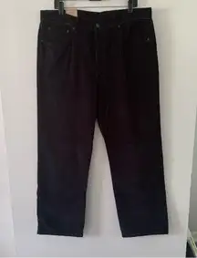 Levi’s Low Pro Mid Rise Straight Leg Corduroy Pants Black Womens 33x30