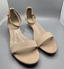 Dream Pairs Ingrid Women's Nude Suede Block Heel Ankle Strap Sandals US 8.5