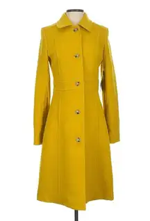 NWT J.Crew Tall Classic Lady Day Coat in Warm Chartreuse Doublecloth Wool 4T