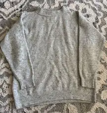 Grey Oversized Target Speckled Sweater🤍