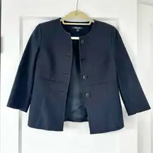 Brooks Brothers‎ Women's Navy Suit Jacket Blazer Button Lined Workwear Size 4
