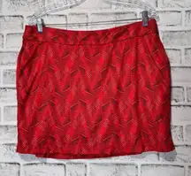 Gymshark Red Leaf Pattern Mini Skort size‎ Large