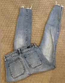 Kut from the Kloth Back Front Pockets Skinny Jeans Frayed Hem Women's Sz 00