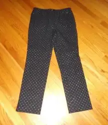 Kim Rogers Petites black Pull on straigt leg pants with silver threads 8P NWOT