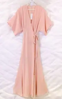 Reformation NWT  Cream Winslow Maxi Wrap Kimono Dress