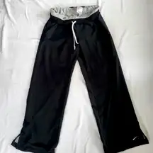 Nike Women’s Lined Wide Flare Leg Pants Black Track Training Gym size Medium