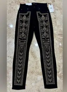 . Black with gold embellishments. Size 24. NWT