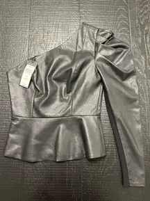 Faux Leather Top