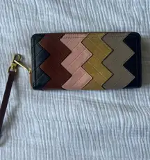 Fossil Wallet Chevron Print