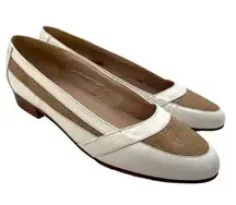 Neiman Marcus Vintage Vaneli Nieman Marcus White Leather Italian Heeled Women’s Shoes 6.5S