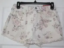 Mossimo | floral print high rise jean shorts