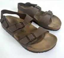 Birkenstock Birki’s  Brown Leather Strappy Buckle Sandals Size 42 US 11