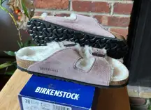 Birkenstock NWT  Arizona Shearling Soft Mauve