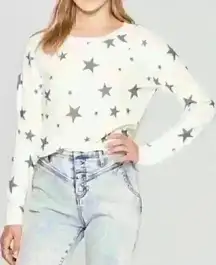 Grayson Threads off white and gray star‎ crewneck sweatshirt Sz L