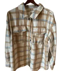 Avec Les‎ Filles Women's Plaid Shirt Jacket Size 2X Multicolor Casual