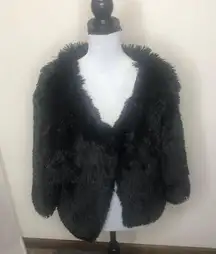 Ladies fuax fur over coat size small