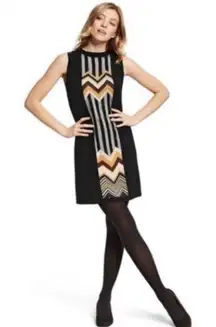 NEW MISSONI for Target 20th Anniversary Black Chevron Zig Zag Dress M Medium