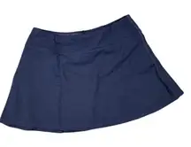 GIGI C Heidi SnakeSkin embossed navy blue Textured skort athletic sporty gym LG