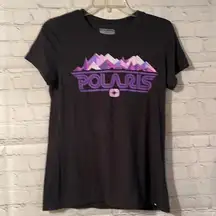 Polaris punk/purple mountain scene logo front t-shirt