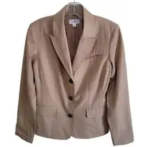 Isaac Mizrahi Women's Light Brown Blazer Sz 8