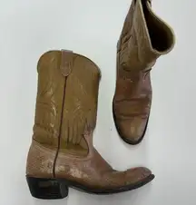 Laredo Boots Womens 8 Brown Tan Cowboy Western Leather Cowgirl