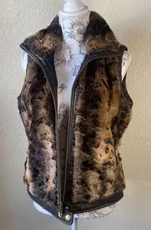 Big Chill faux‎ fur/ faux leather vest​
