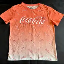 Coca-Cola Woman’s T-Shirt Orange Tye Dyed Size Large