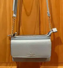 Nanette Lepore sky blue crossbody pebbled texture and a gold-tone hardware NWOT