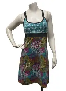 Soybu Sundress Active Strap Tank Dress aqua turquoise boho yoga resort Size XS