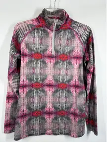 B7 Nike pro combat dri fit fitted Women 1/4 zip top size large