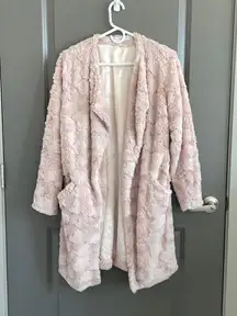 Faux Fur Pink Coat