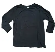 DIVIDED by H&M black oversized long sleeve tee shirt, size M