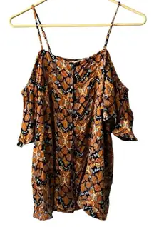 Willow Root Top Blouse Shirt Off Shoulder Women Paisley Size Small‎ Cottagecore