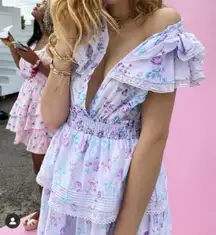 NWOT LoveShackFancy x Target Lou Ruffle Purple Mini Dress